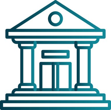 Adliye simgesinin düz çizimi