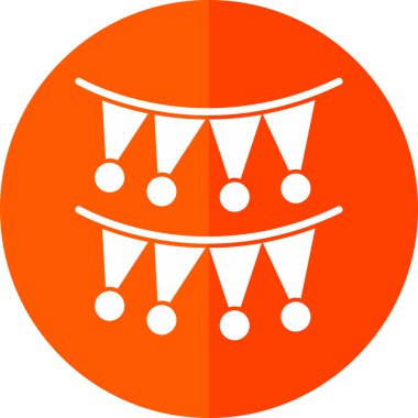 karnaval çelenkleri simgesi, vektör illüstrasyonu