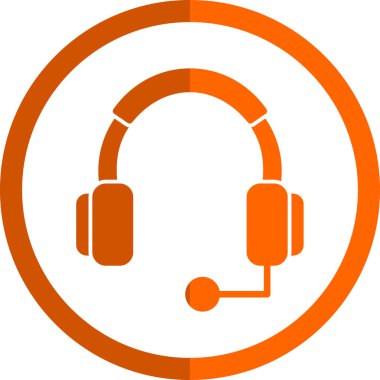 Kulaklık simgesinin vektör illüstrasyonu 