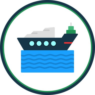 Gemi simgesi vektör illüstrasyonu 