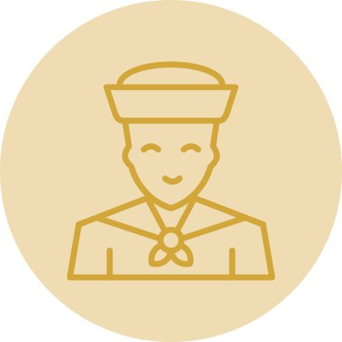 Denizci. Web simgesi basit illüstrasyon