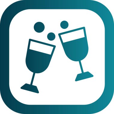 Şampanya simge vektör çizim