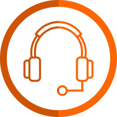 Kulaklık simgesinin vektör illüstrasyonu 