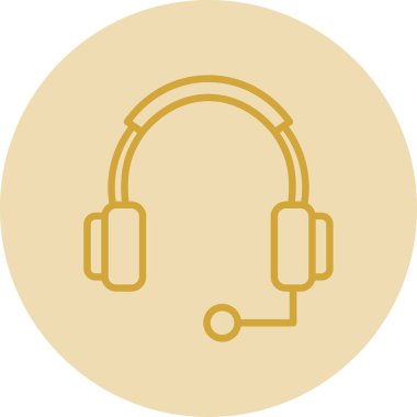 Kulaklık simgesinin vektör illüstrasyonu 