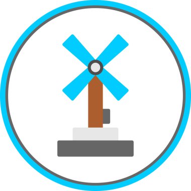 Yel değirmeni simgesi, vektör biçimi