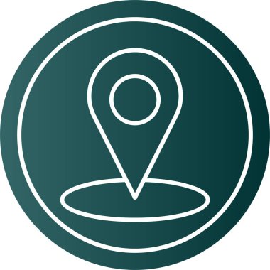 konum pin simgesi, vektör illüstrasyonu basit tasarım