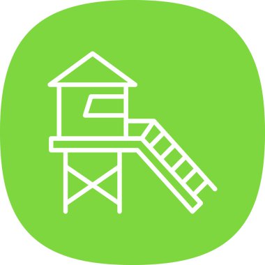 Cankurtaran kulesi simgesinin vektör çizimi                                    