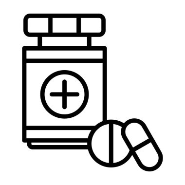 Uyuşturucu hapları simgesi, taslak biçimi