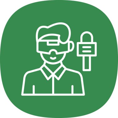 Vr. Web simgesi basit illüstrasyon