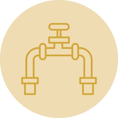 Boru simgesi, vektör illüstrasyonu basit tasarım