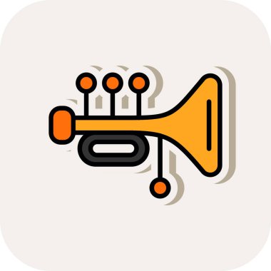 Tuba vektörü basit simgesi