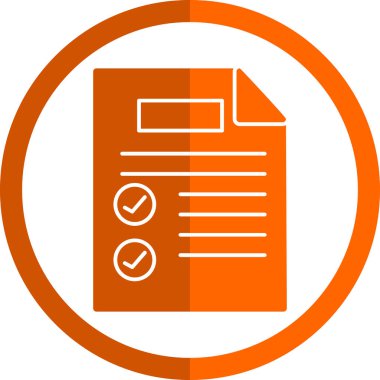 Belge simgesinin vektör illüstrasyonu 