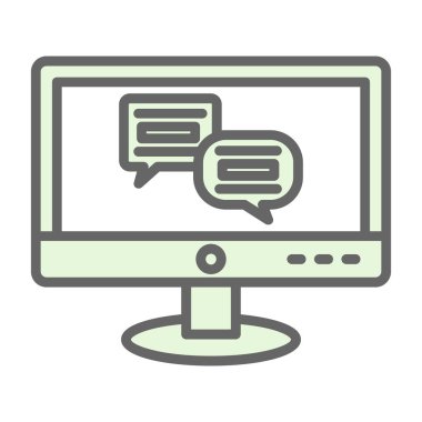 Sohbet simgesi vektör illüstrasyonu