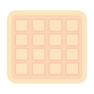 waffle düz vektör simgesi 