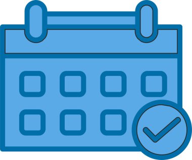 Takvim simgesi, vektör illüstrasyonu basit tasarım