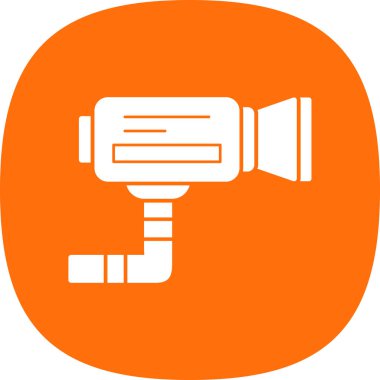 CCTV kamera simgesi, vektör illüstrasyonu