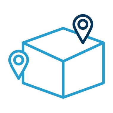 konum pin simgesi vektör illüstrasyonu