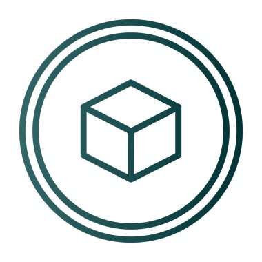 Küp simgesi, vektör illüstrasyon tasarımı