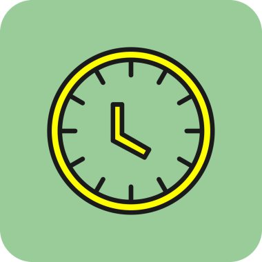 zaman, saat vektör simgesi, illüstrasyon 