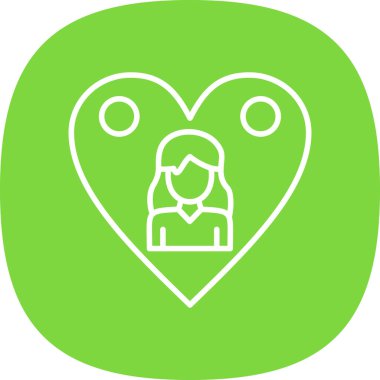 Kadınlar günlük web simgesi basit illüstrasyon 