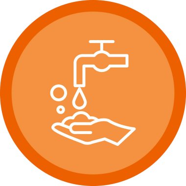 Su musluğu. Basit resimleme