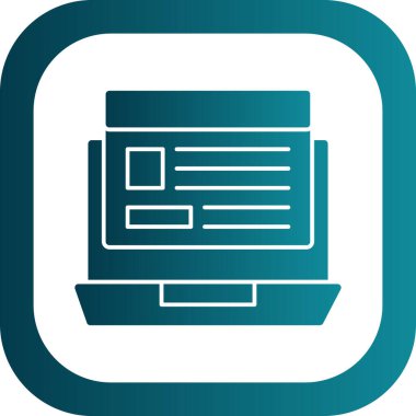 Web sitesi vektör düz simgesi 