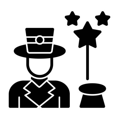 Bir sihirbazın vektör çizimi