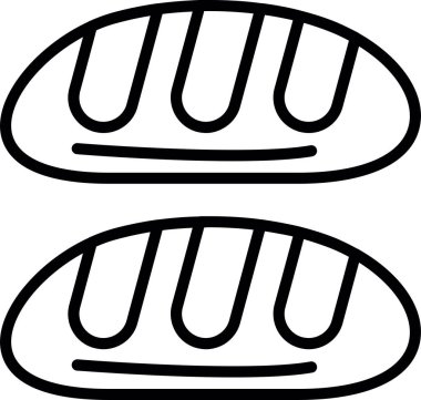Ekmek. Web simgesi basit illüstrasyon                