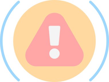 Uyarı işareti, vektör illüstrasyon simgesi