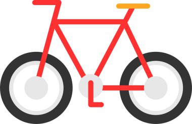 bisiklet düz simgesi, vektör illüstrasyonu