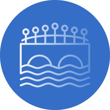 Yüzme havuzu simgesinin vektör illüstrasyonu