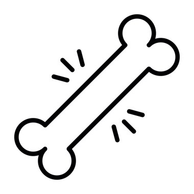 köpek kemiği köpek simgesi, taslak biçimi