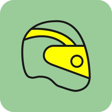 Kask simgesi vektör illüstrasyonu