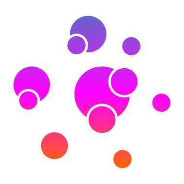 vector illustration of Bubbles modern icon     