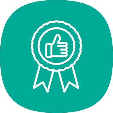 Başparmak yukarı simgesi. vektör illüstrasyonu