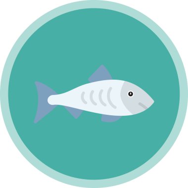 Somon balığı. Web simgesi basit illüstrasyon            