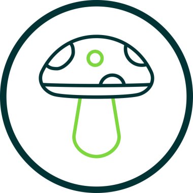 Mantar. Web simgesi basit illüstrasyon