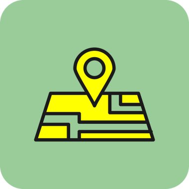 harita pin konumu simgesi düz biçimli