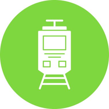 tren simgesi, vektör illüstrasyonu basit tasarım