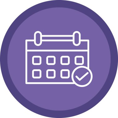 Takvim simgesi, vektör illüstrasyonu basit tasarım