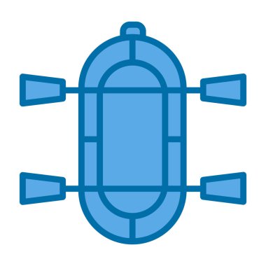 Rafting simgesinin vektör illüstrasyonu 