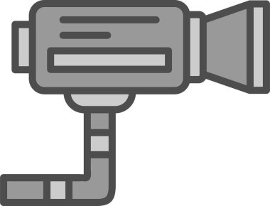 CCTV kamera simgesi, vektör illüstrasyonu