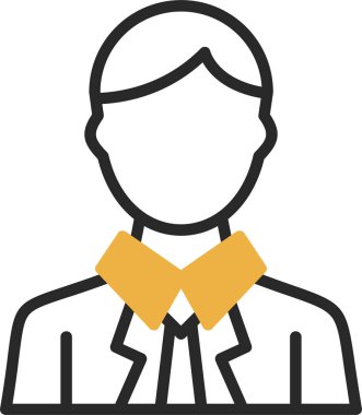 Benzersiz erkek öğretmen vektör çizgisi simgesi