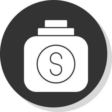 vector illustration of modern b lack icon of bottle