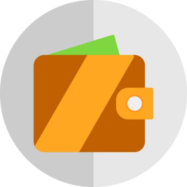 wallet icon, vector illustration simple design