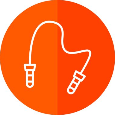 Düz renk simgesini atla. İp atlıyorum. İzole vektör illüstrasyonu