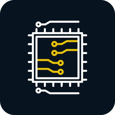 çip simgesi, vektör illüstrasyonu basit tasarım