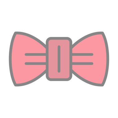 kravat simgesi, vektör illüstrasyonu.