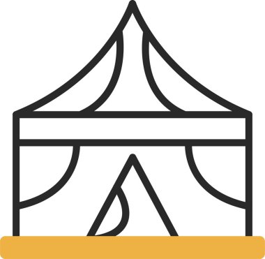 çadır simgesi, vektör çizimi