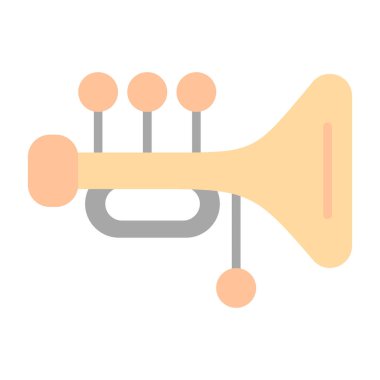 Tuba vektörü basit simgesi